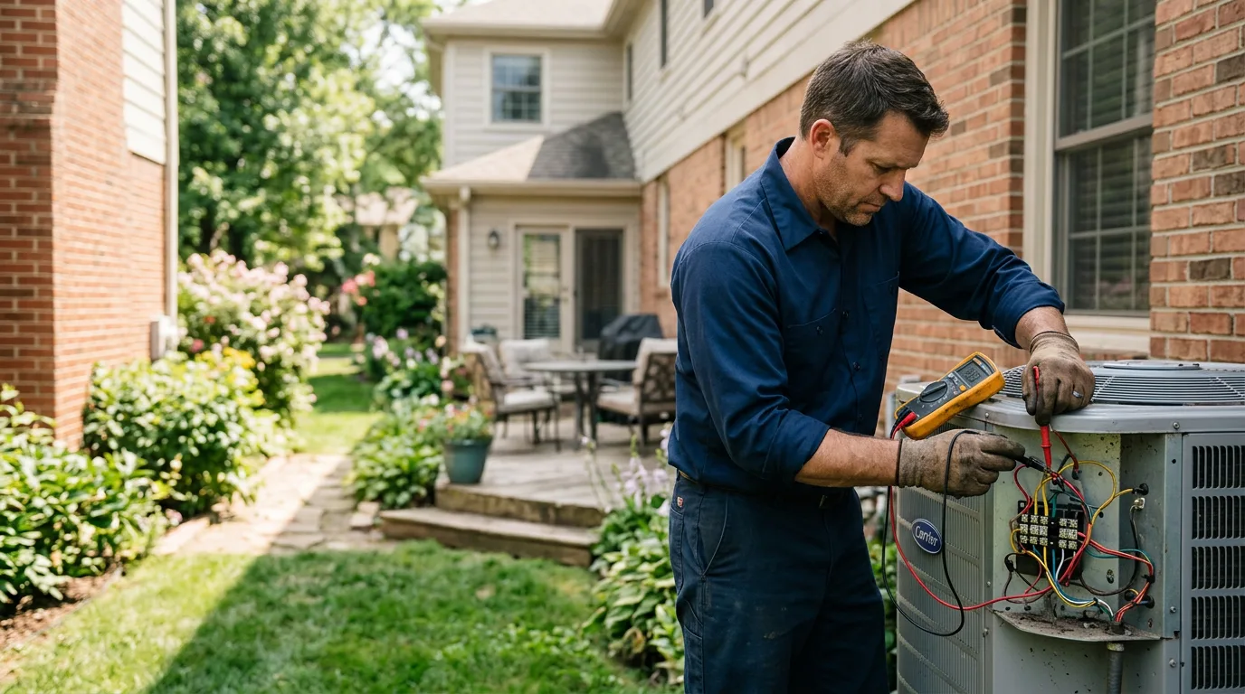 HVAC technician working near Petersburg, WV